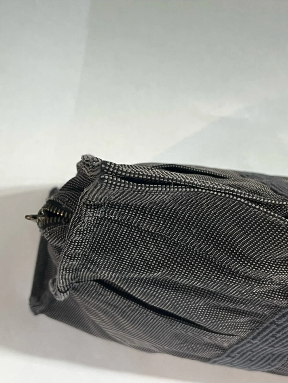 Hermes Fourre Tout MM Gray Black Toile H Canvas Tote Bag France AS-IS 🇫🇷